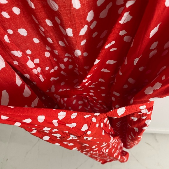 Motel Rocks Videta Red and White Polka Dot Wrap Dress - Picture 5 of 8
